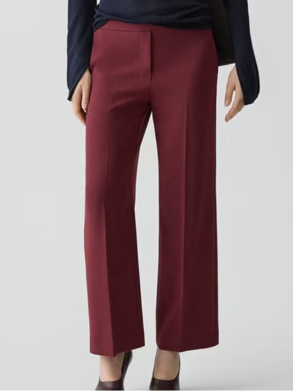 Theory Wide-Leg Pull-On Pant in Admiral Crepe Granache 16